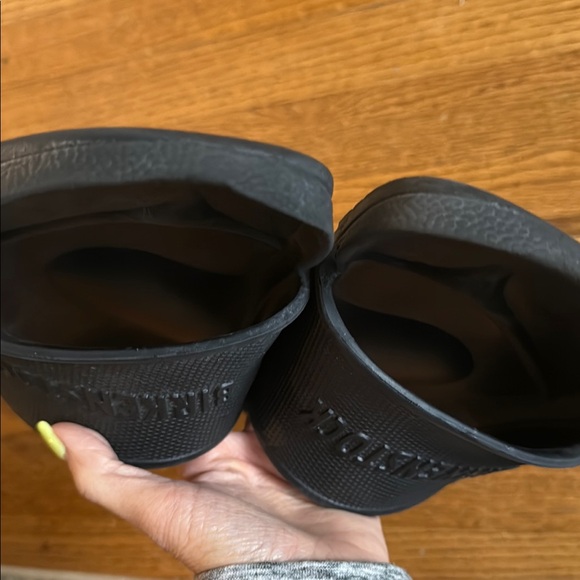 Black Birkenstock Slide Sandals - Picture 2 of 8